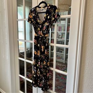 Loft floral button front dress. Size 4